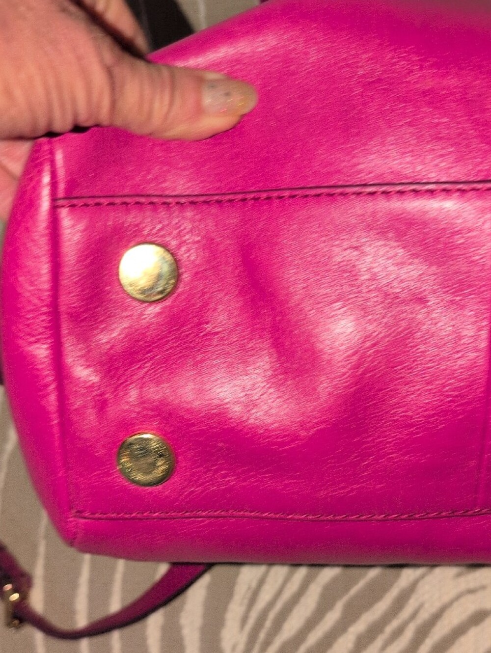 Fossil Hot Pink Leather Sydney Satchel And Crossbody - Picture 8 of 15